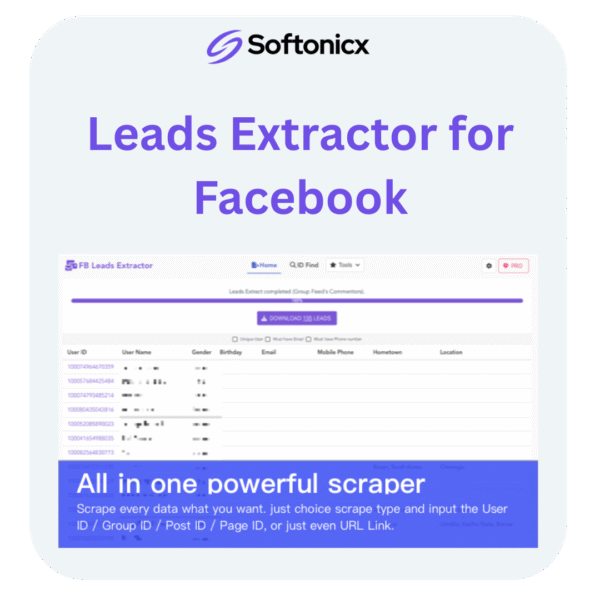 Leads Extractor for Facebook