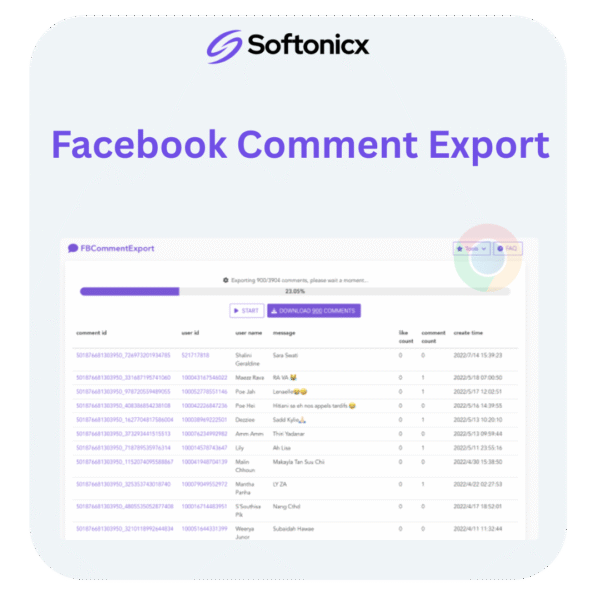 Facebook Comment Export